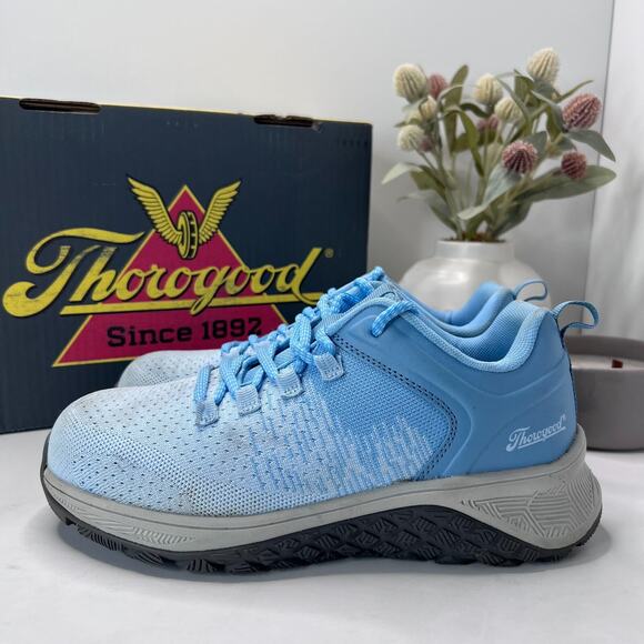 Thorogood AST Low Lace Up Safety Shoes Light Blue 509-9101 Women's 8.5 M - Picture 1 of 11
